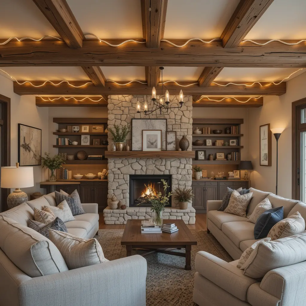 Rope Lighting for Rustic Charm