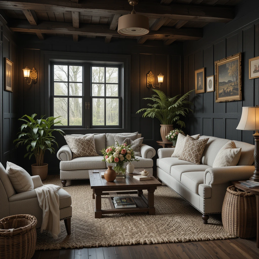 Rustic Black Cottage Feel