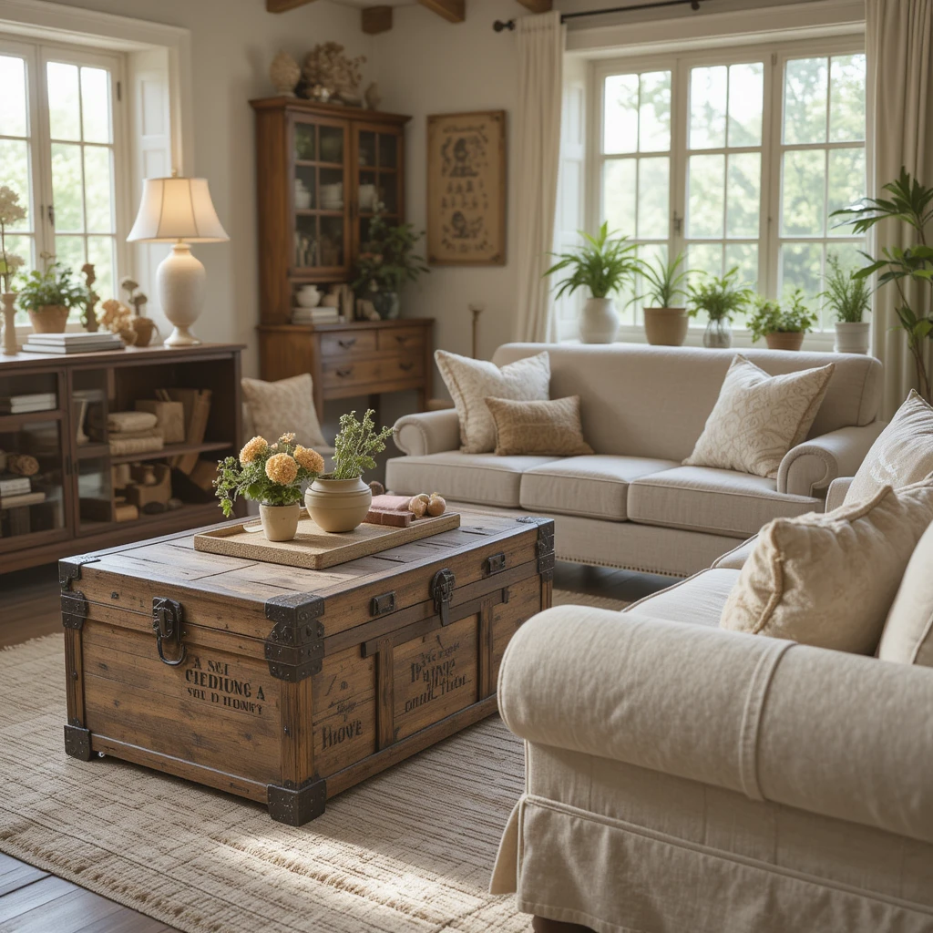 Rustic Trunks for Storage