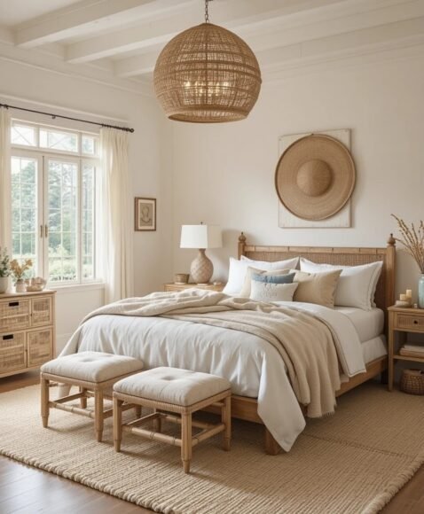 Seagrass and Rattan Accents for Natural Warmth