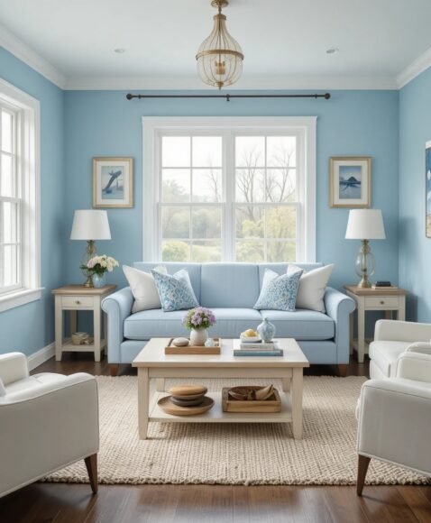 Soft Blue and White Coastal Palette