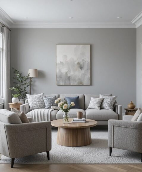 Soft Grey Walls With Cozy Textures