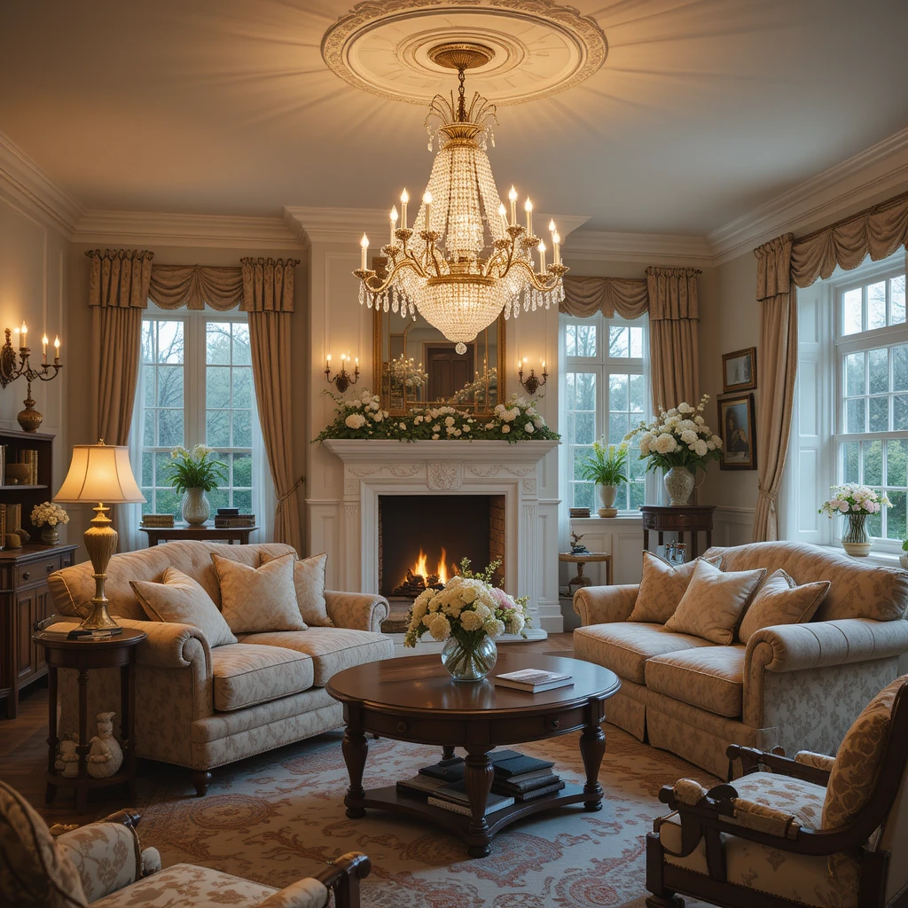 Soft Lighting with Crystal Chandeliers