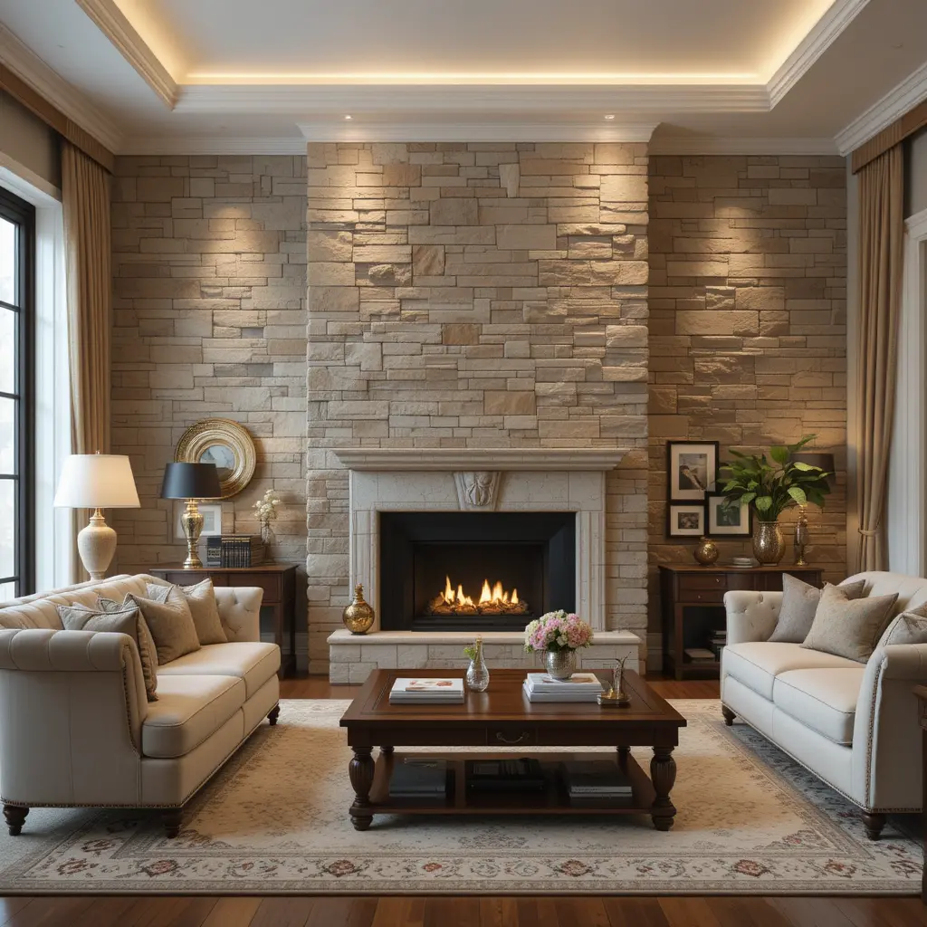 Stone Veneer Wall for Natural Elegance