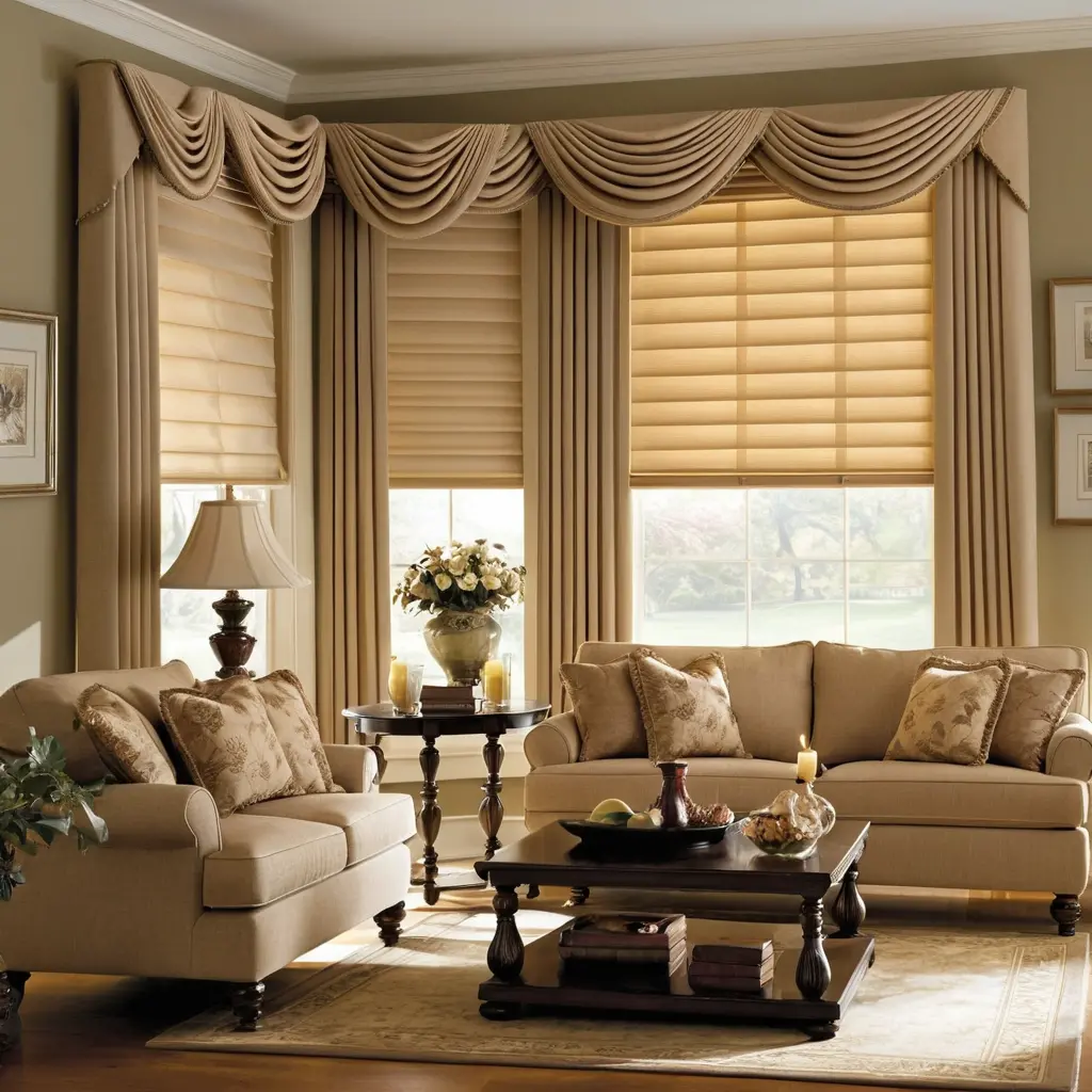 Swag and Tailed Blinds for a Traditional Look