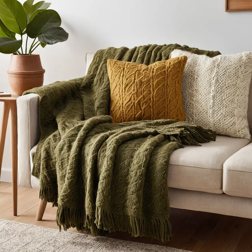 Textured Throw Blankets