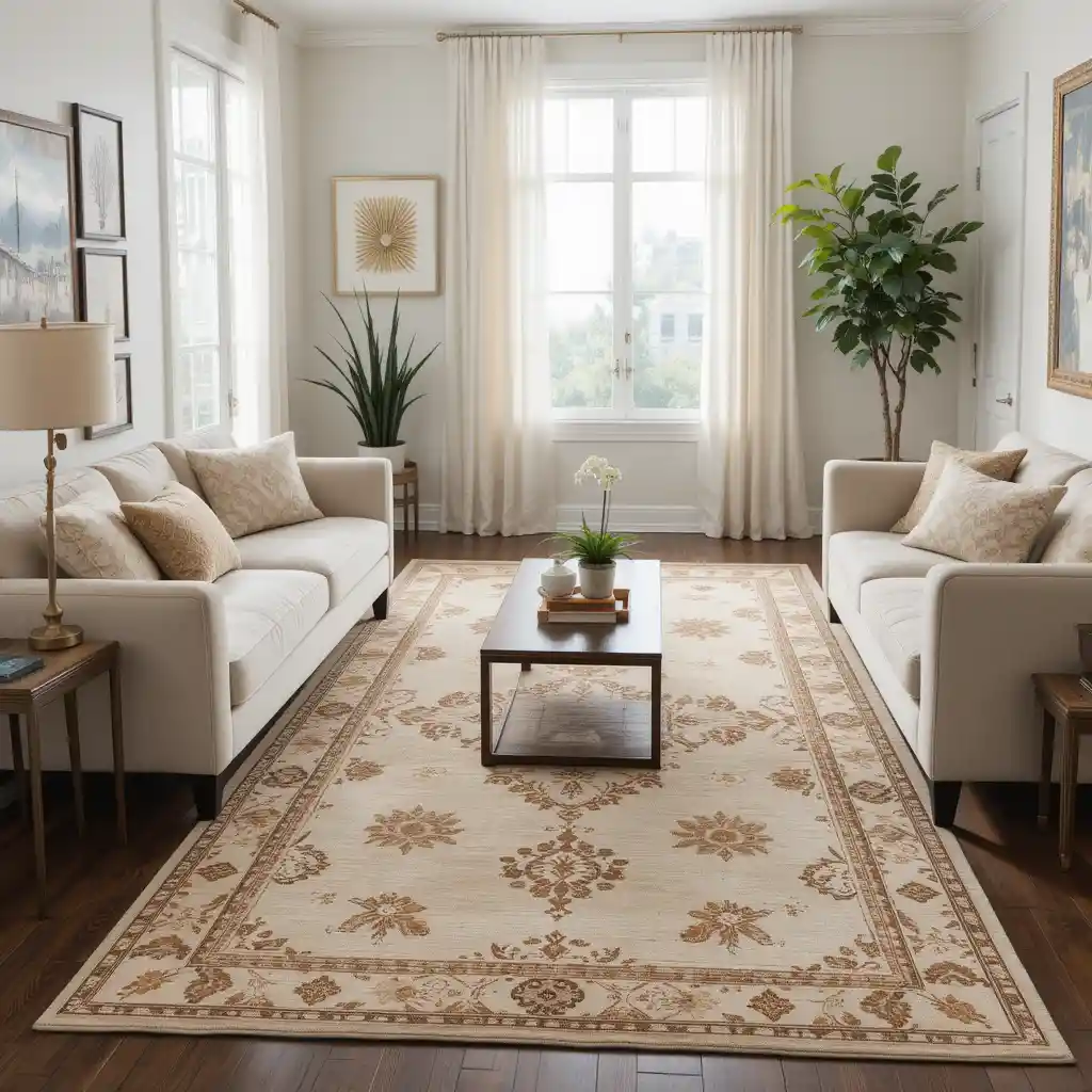 Vintage Beige Area Rug