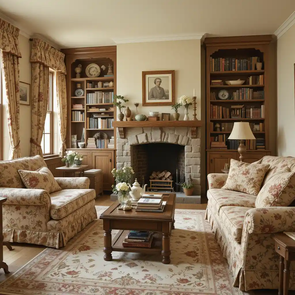 Vintage Floral Prints on Upholstery