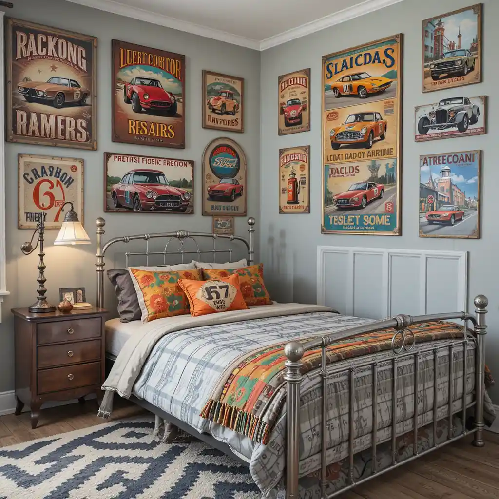 Vintage Racing Car Decor