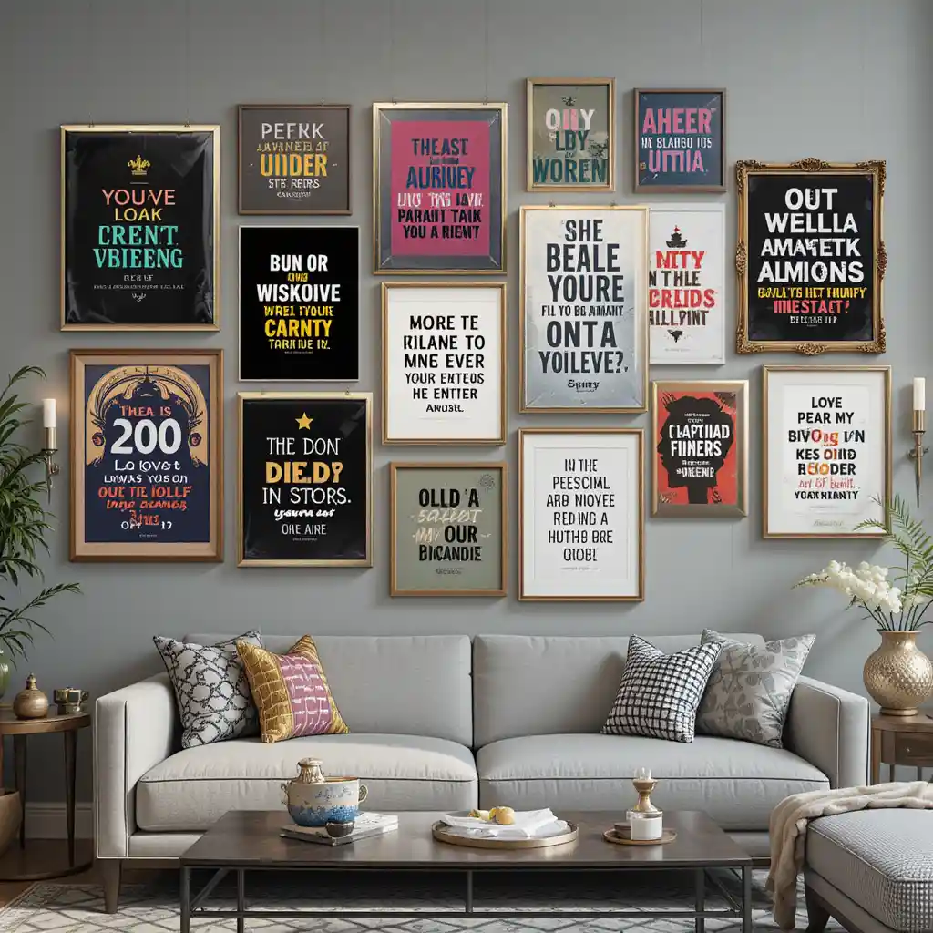 Wall of Typography for Statement Quotes and Words