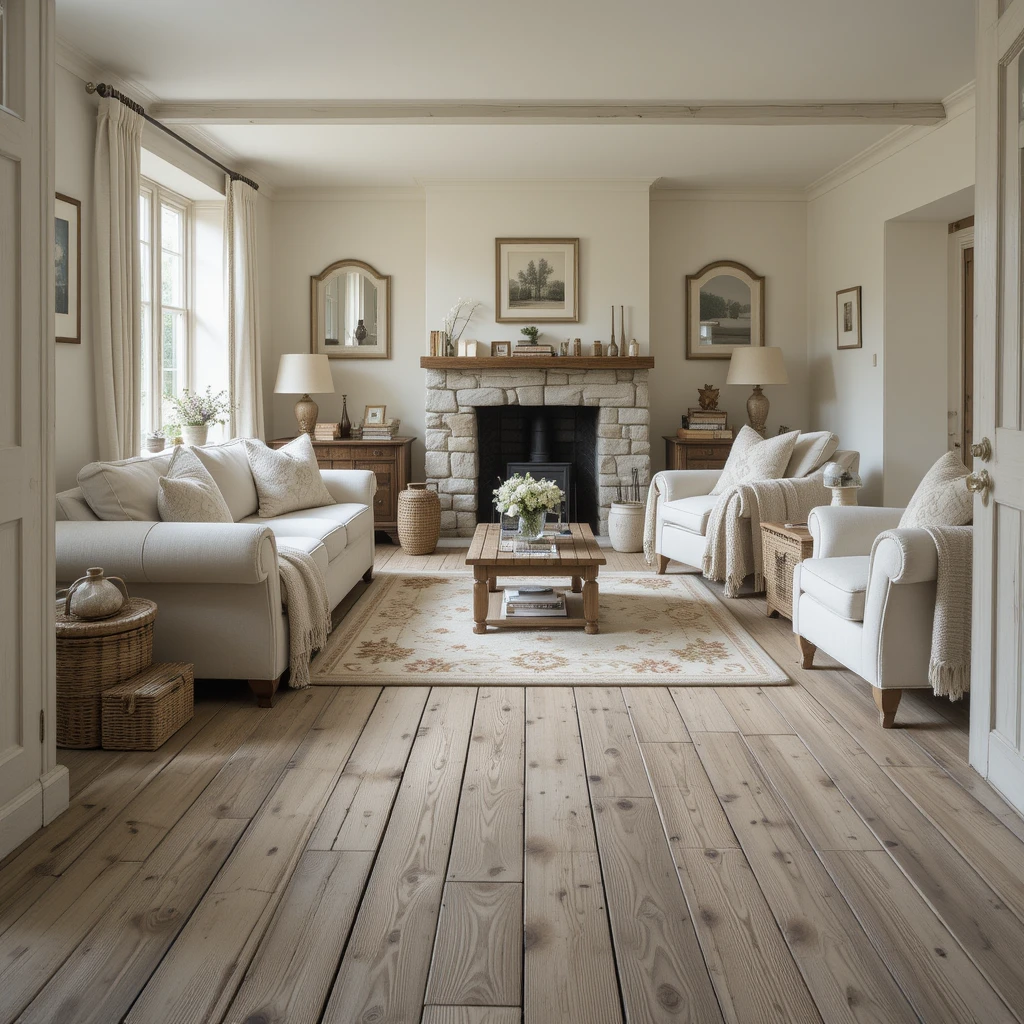 Weathered Wooden Flooring for Rustic Appeal