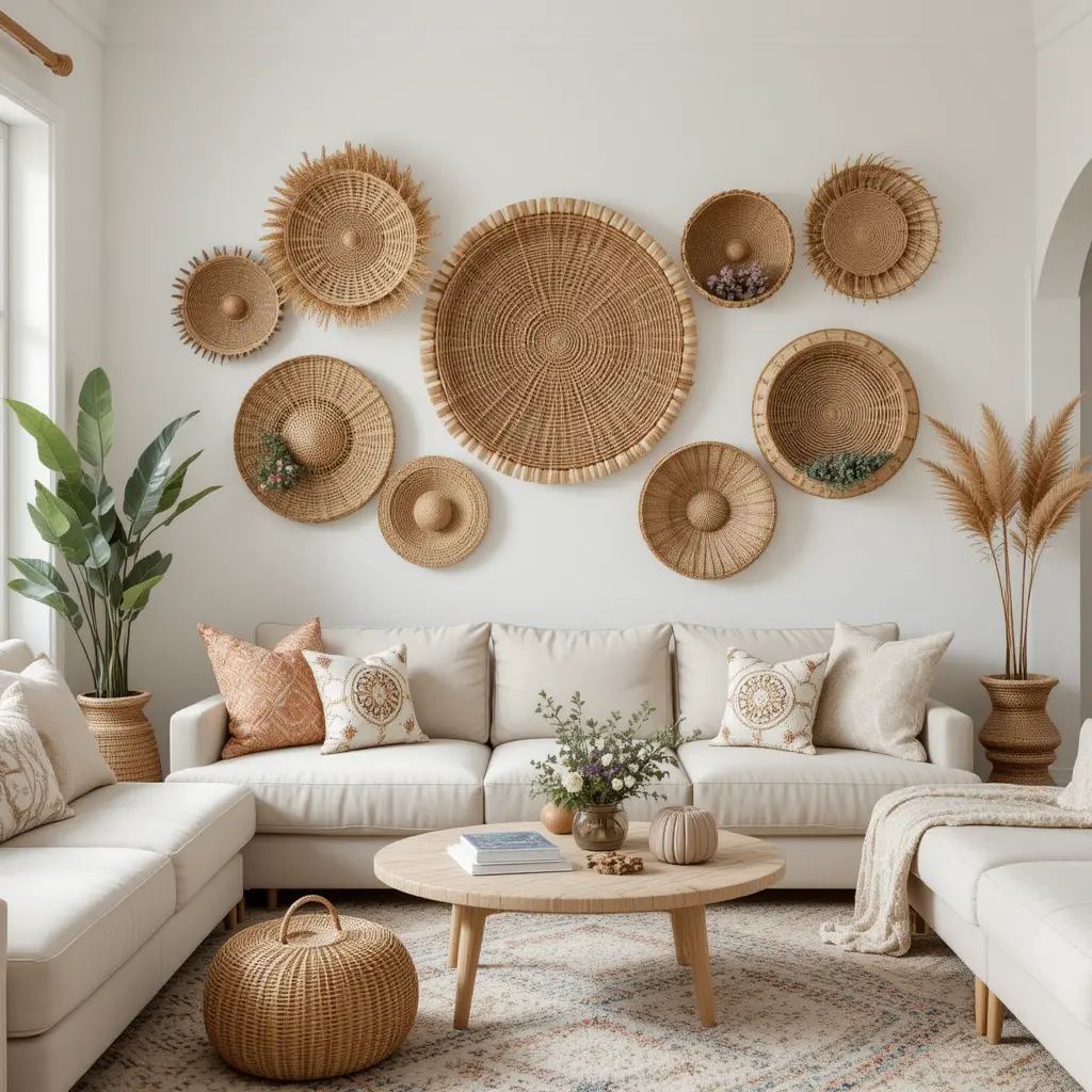 Woven Wall Baskets for Practical and Decorative Use