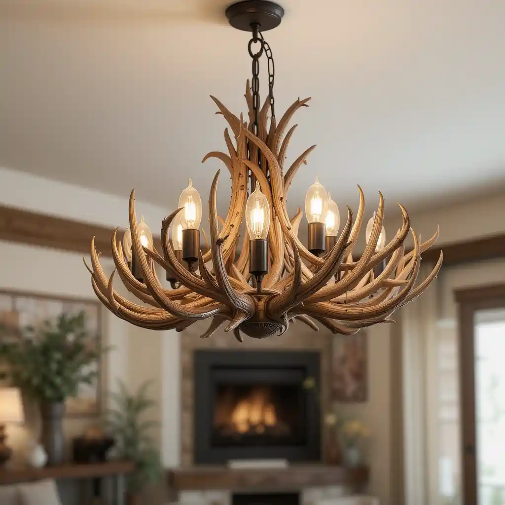 Antler Chandelier for Lodge Appeal