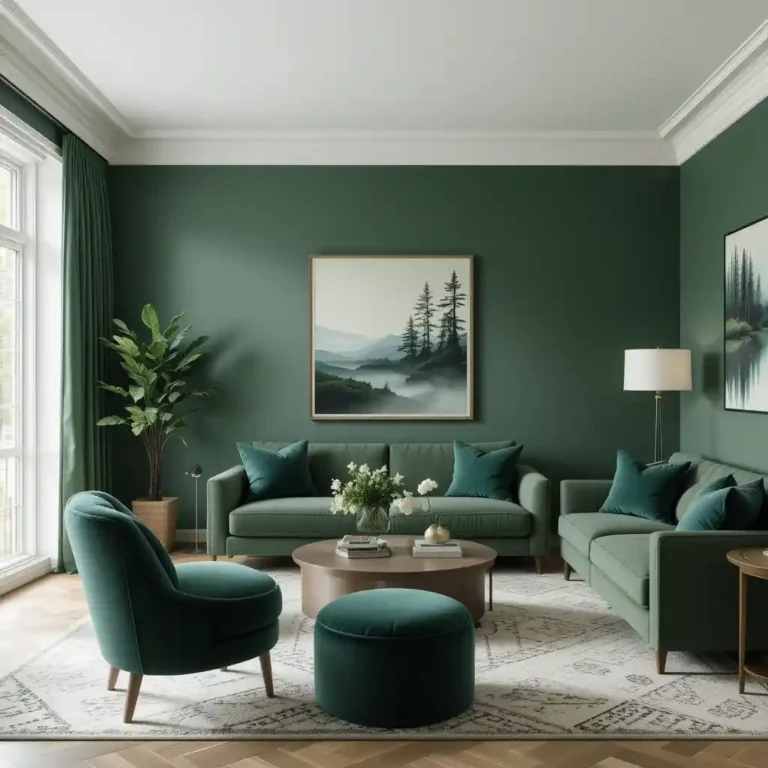 32 Forest Green Living Room Ideas