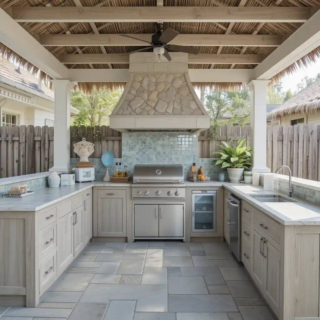 Coastal Outdoor Cooking Area