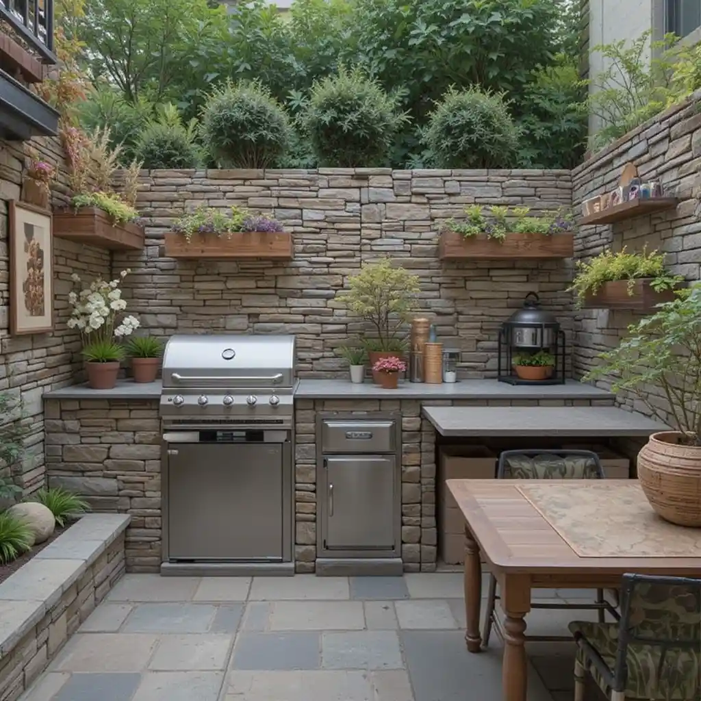Compact Urban Patio Kitchen
