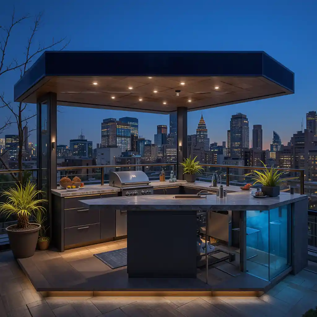 Contemporary Rooftop Kitchen