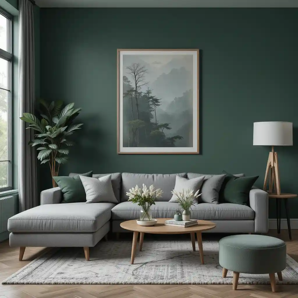 Dark Green and Grey Contrast