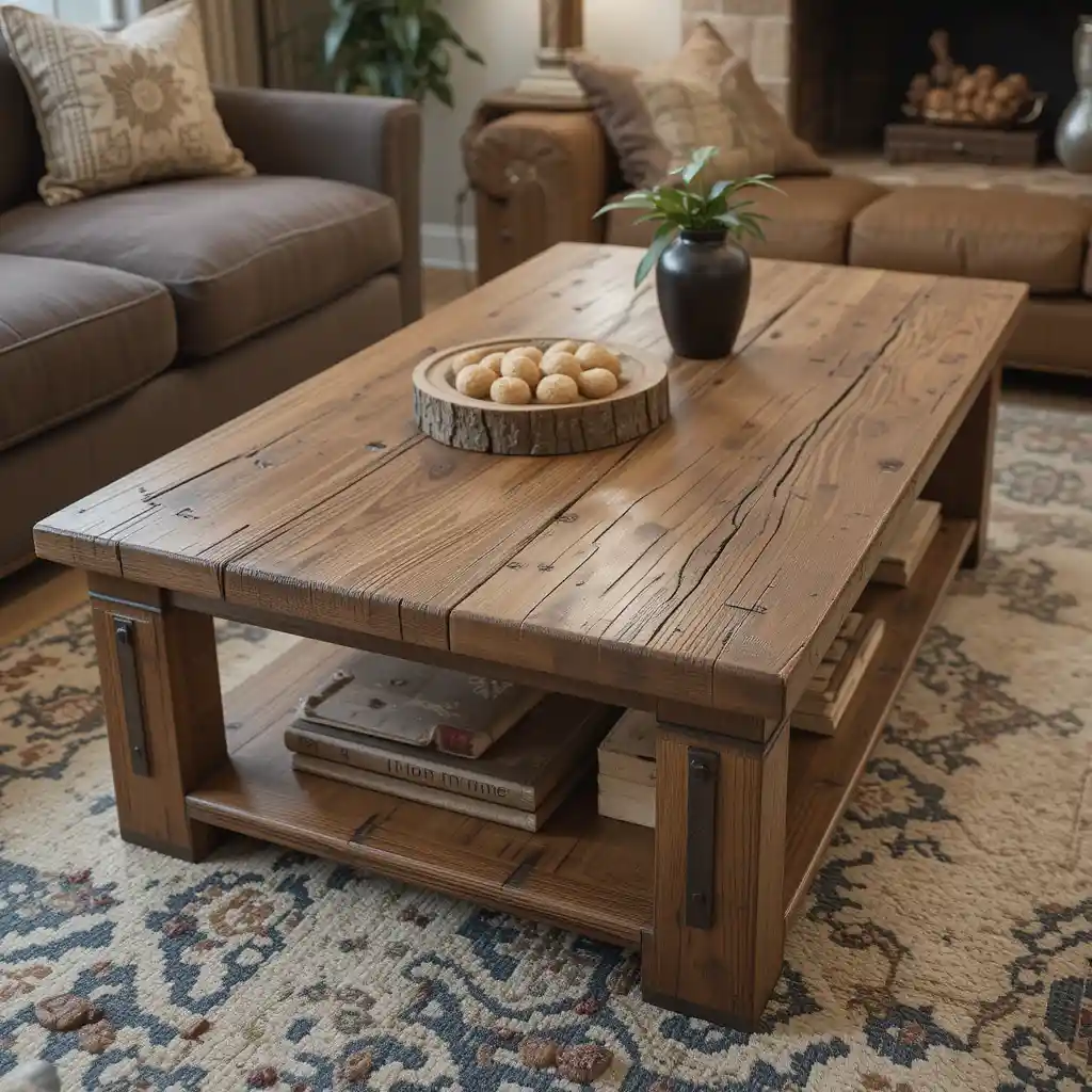 Distressed Wooden Coffee Table