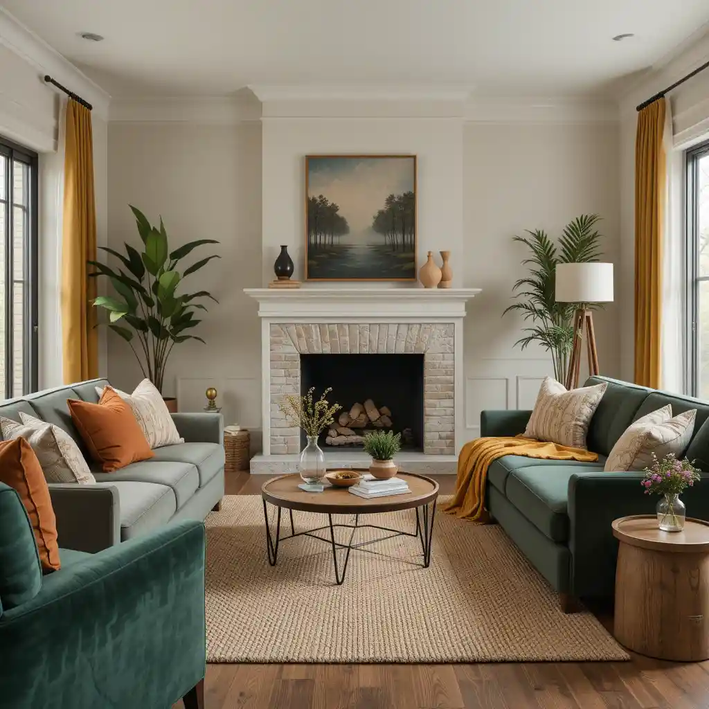 Earthy Textiles and Warm Tones