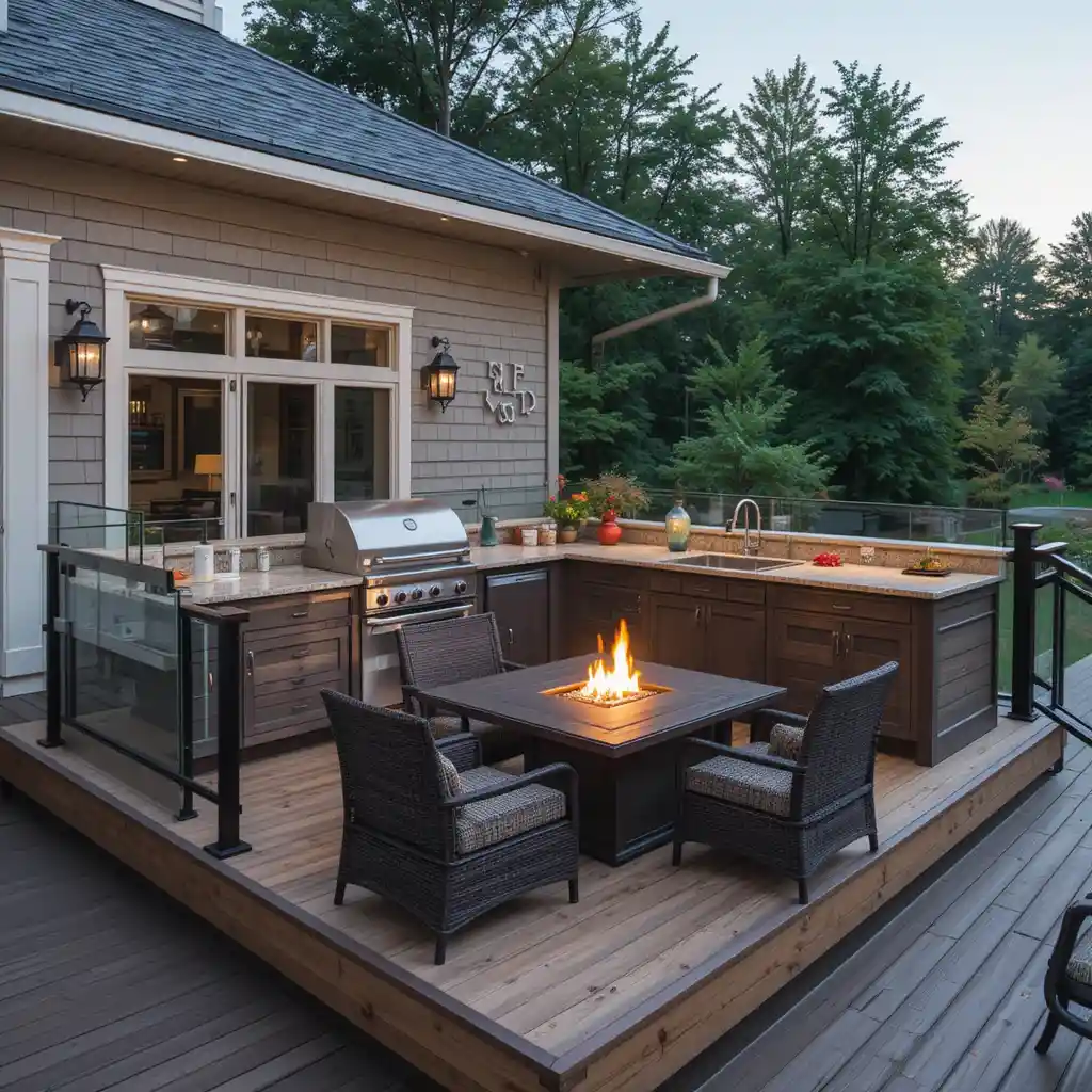 Floating Outdoor Kitchen on a Deck