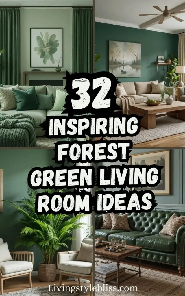 Forest Green Living Room Ideas