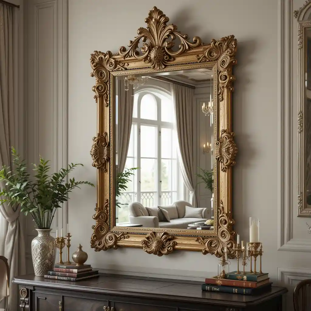 Framed Mirrors with Ornate Frames