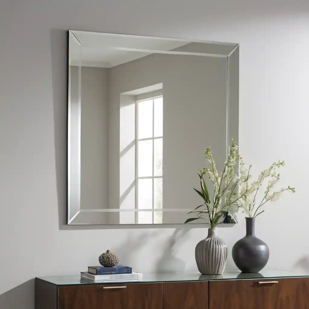 Frameless Beveled Mirror for Sleek Minimalism