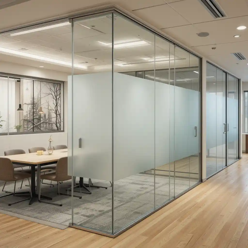 Glass Partitions for Visual Separation