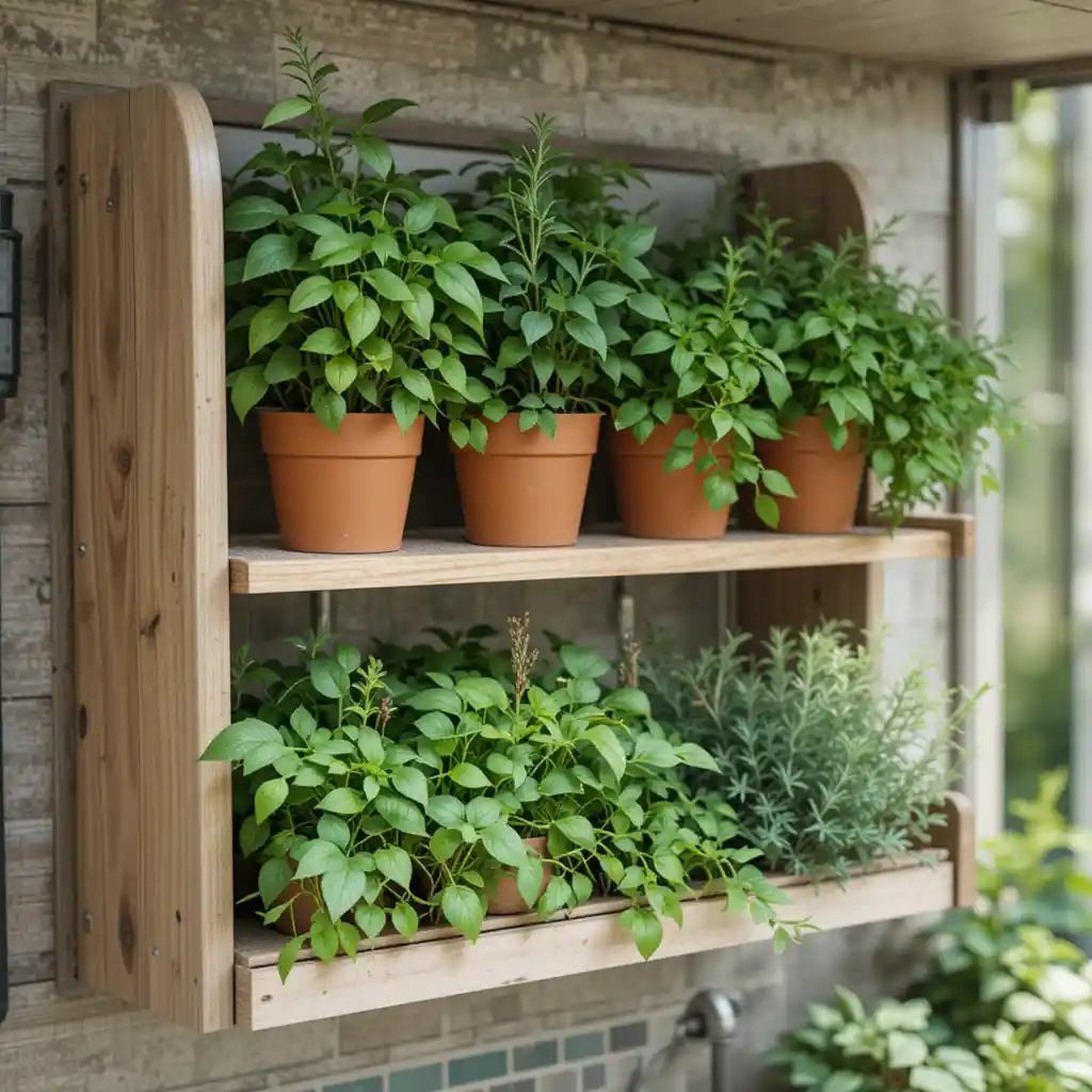 Herb Garden Shelf for Fresh Cooking