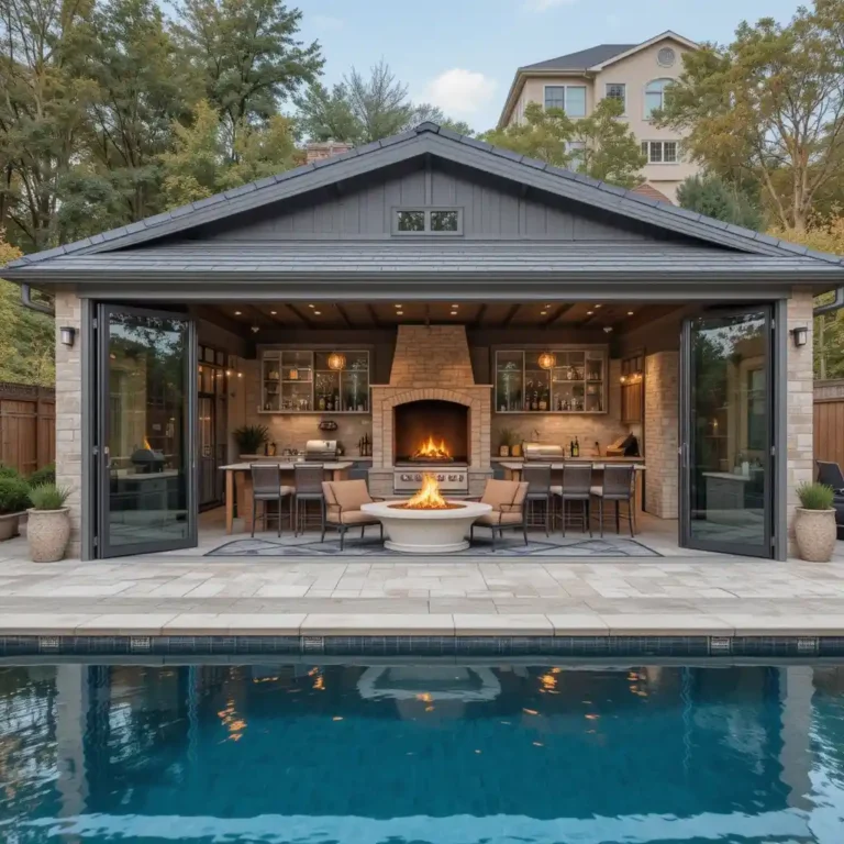 25 Luxurious Pool and Outdoor Kitchen Ideas