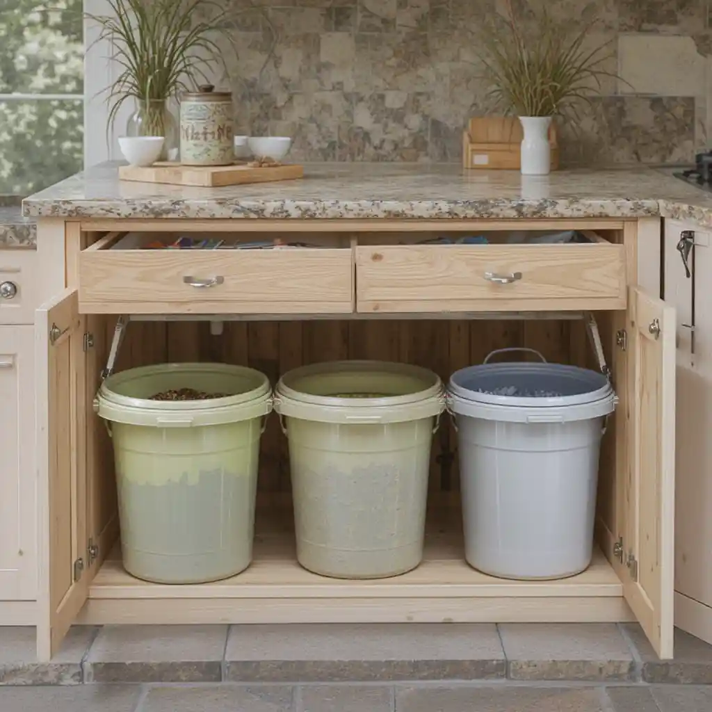 Pull-Out Trash and Recycling Bins