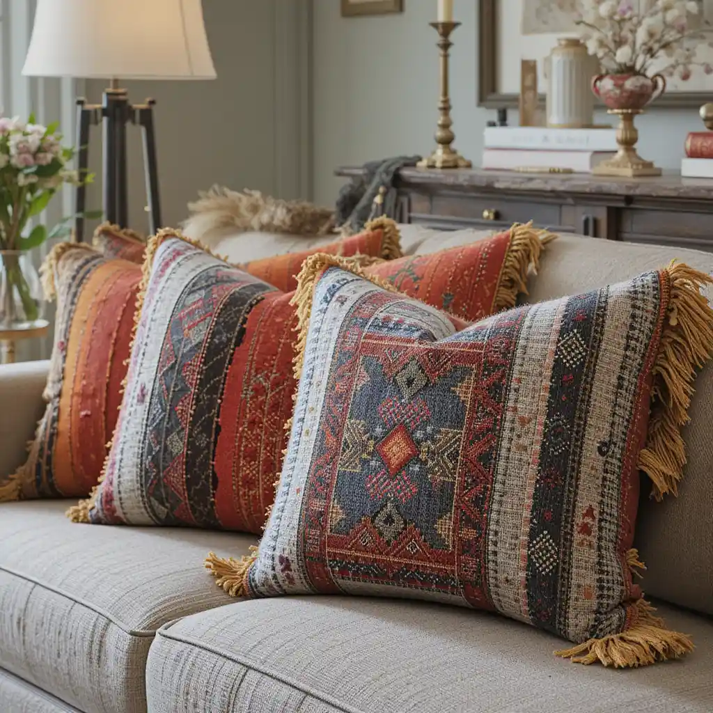 Saddle Blanket Throw Pillows