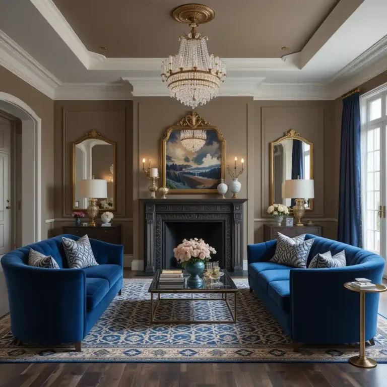 25 Elegant Taupe and Blue Living Room Ideas