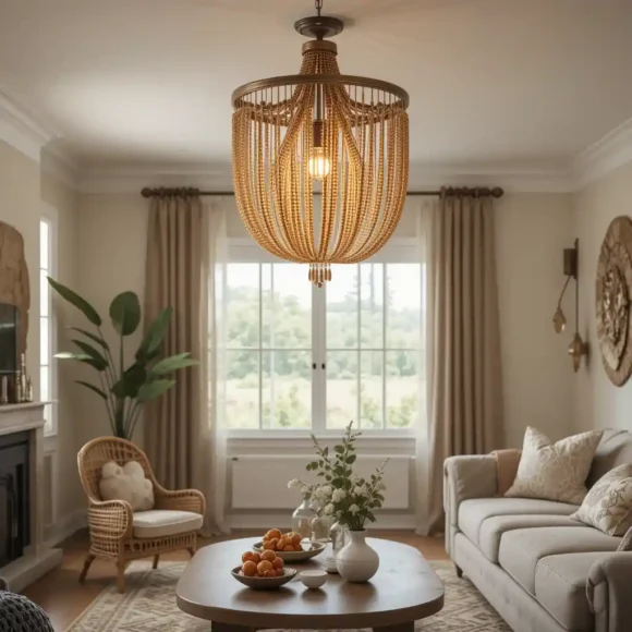Beaded Chandeliers for Soft Glow