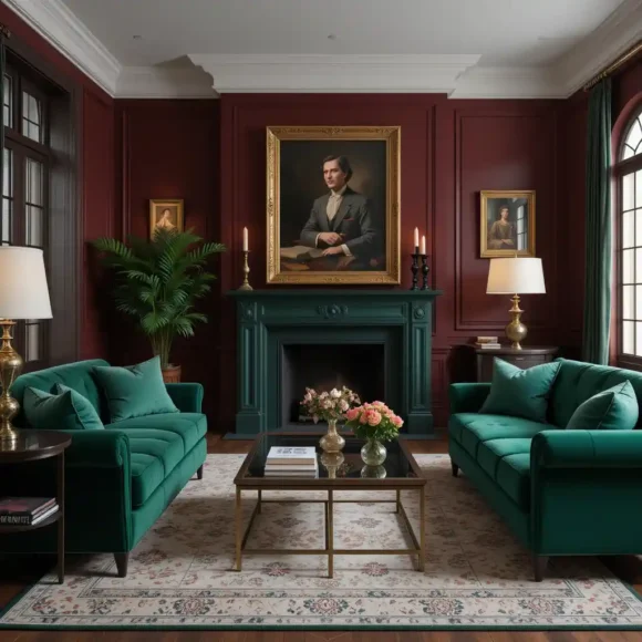 Burgundy and Emerald Green Luxe Combo