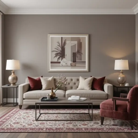 Burgundy and Taupe for Subtle Sophistication