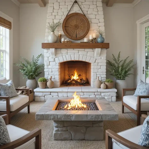 Cozy Fire Pit or Fireplace