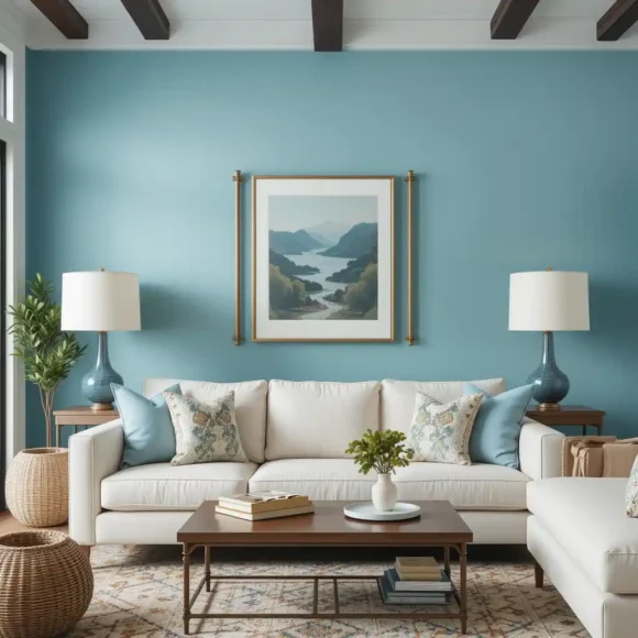 Crisp Azure with Espresso Undertones