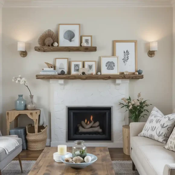 Floating Driftwood Shelves