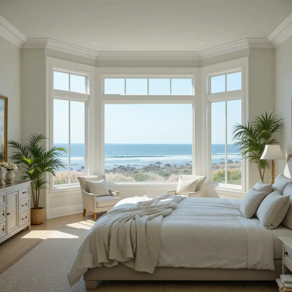 Oversized Windows Framed with White Trim