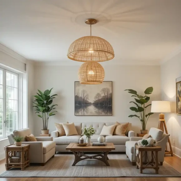 Oversized Woven Light Fixtures