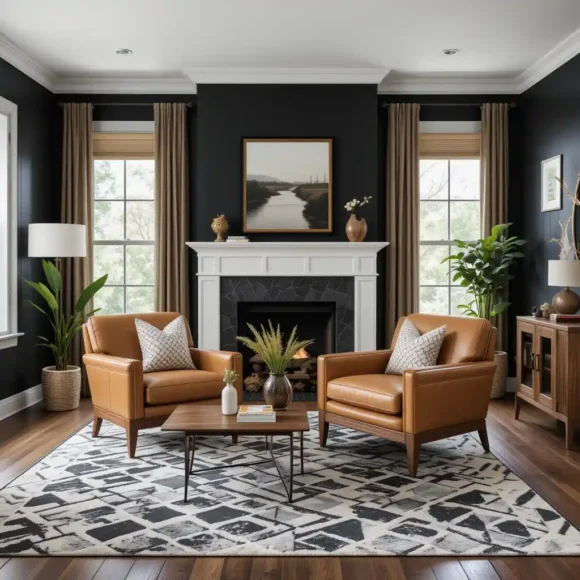 Black and Tan Mid-Century Vibes