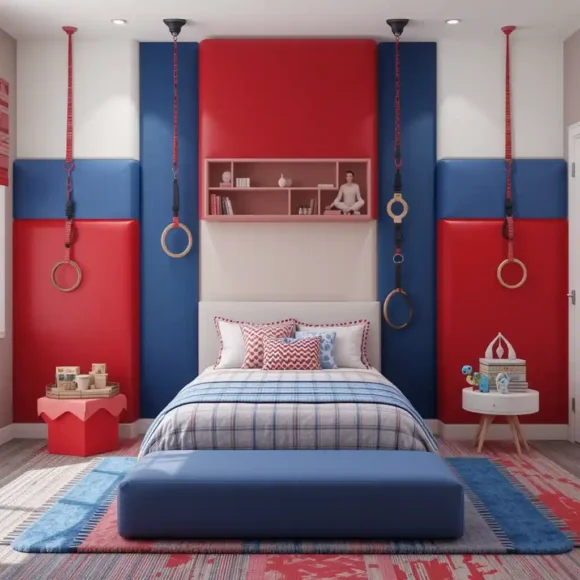 Gymnastics Theme with Rings and Mats