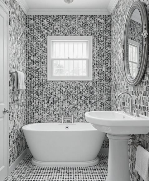 Black and White Mosaic Walls