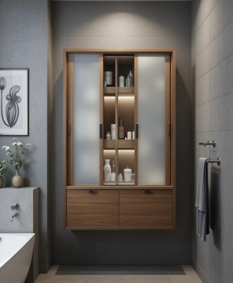 Cabinets with Sliding Doors for Space Efficiency
