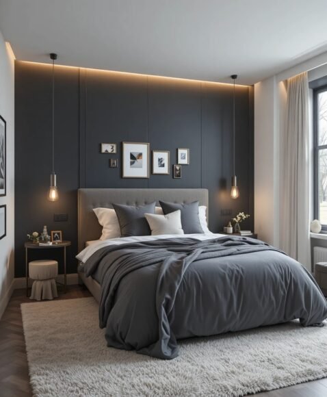 Charcoal Gray Statement Wall