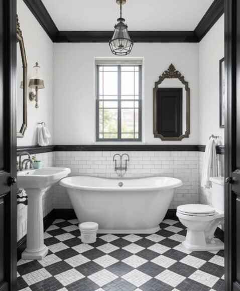 Checkered Flooring for Retro Vibes