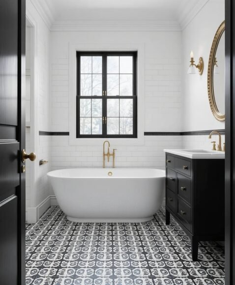 Classic Black and White Tiles