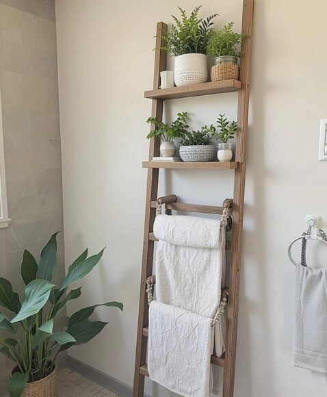 Floating Ladder Shelf